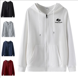 Cotton Terry Sports Zipper Hoodie Unisex